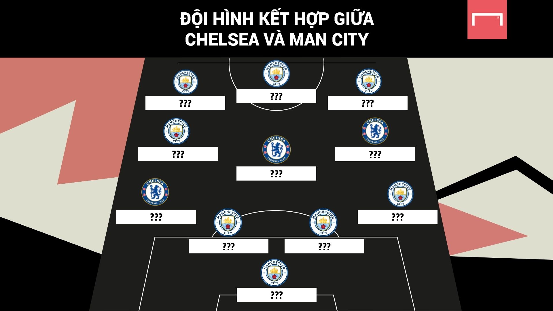 Chelsea vs Manchester City Combined XI