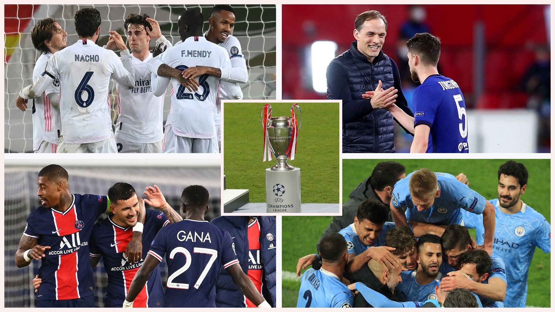Real Madrid, Chelsea, PSG y Manchester City, Champions League