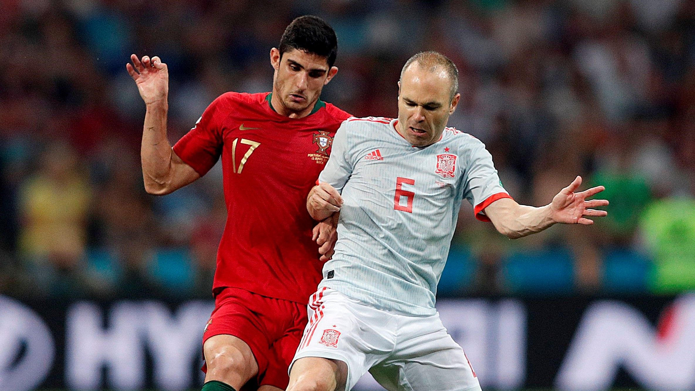 Andres Iniesta Gonçalo Guedes Portugal España Spain World Cup 15062018