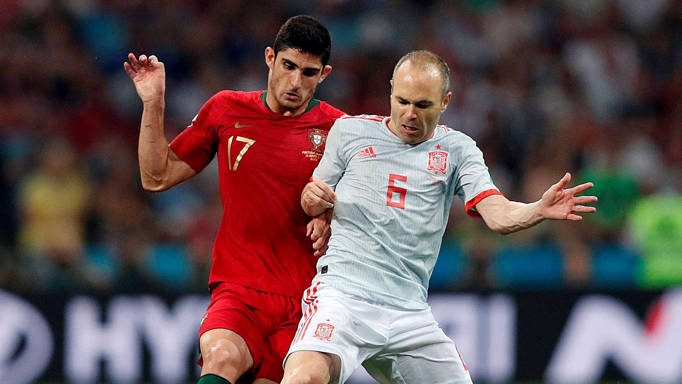 Andres Iniesta Gonçalo Guedes Portugal España Spain World Cup 15062018