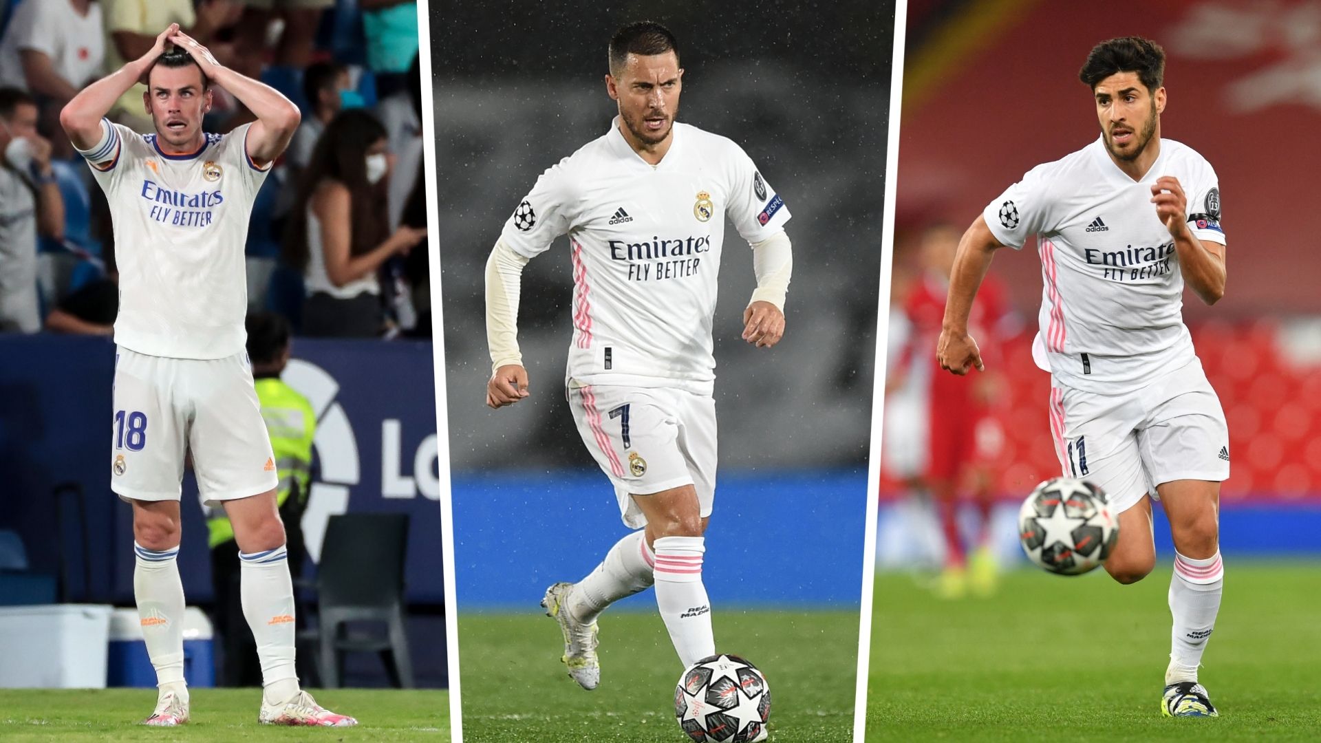 Gareth Bale Eden Hazard Marco Asensio Real Madrid