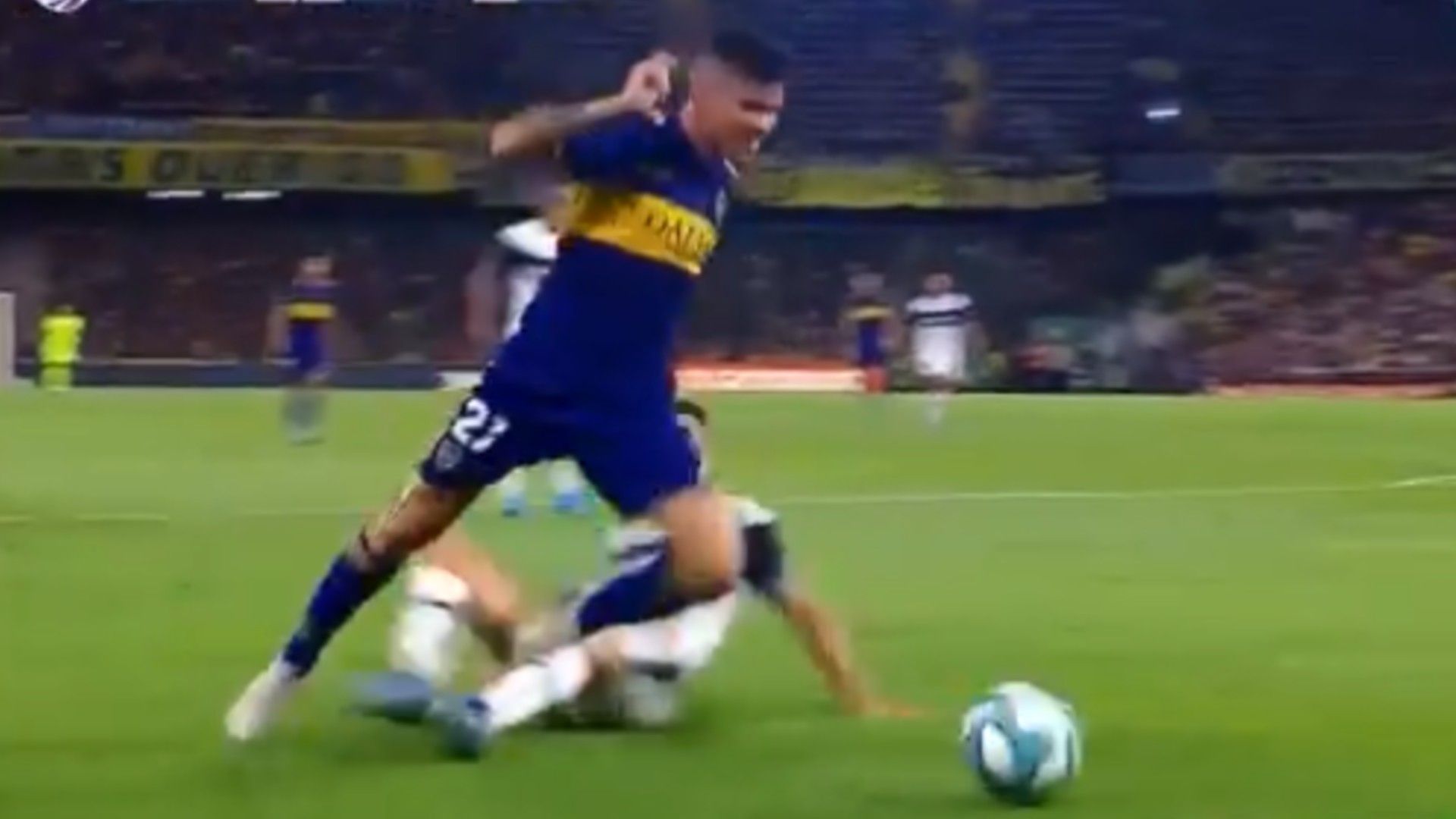 Captura TV Boca Gimnasia Superliga Campuzano 070320