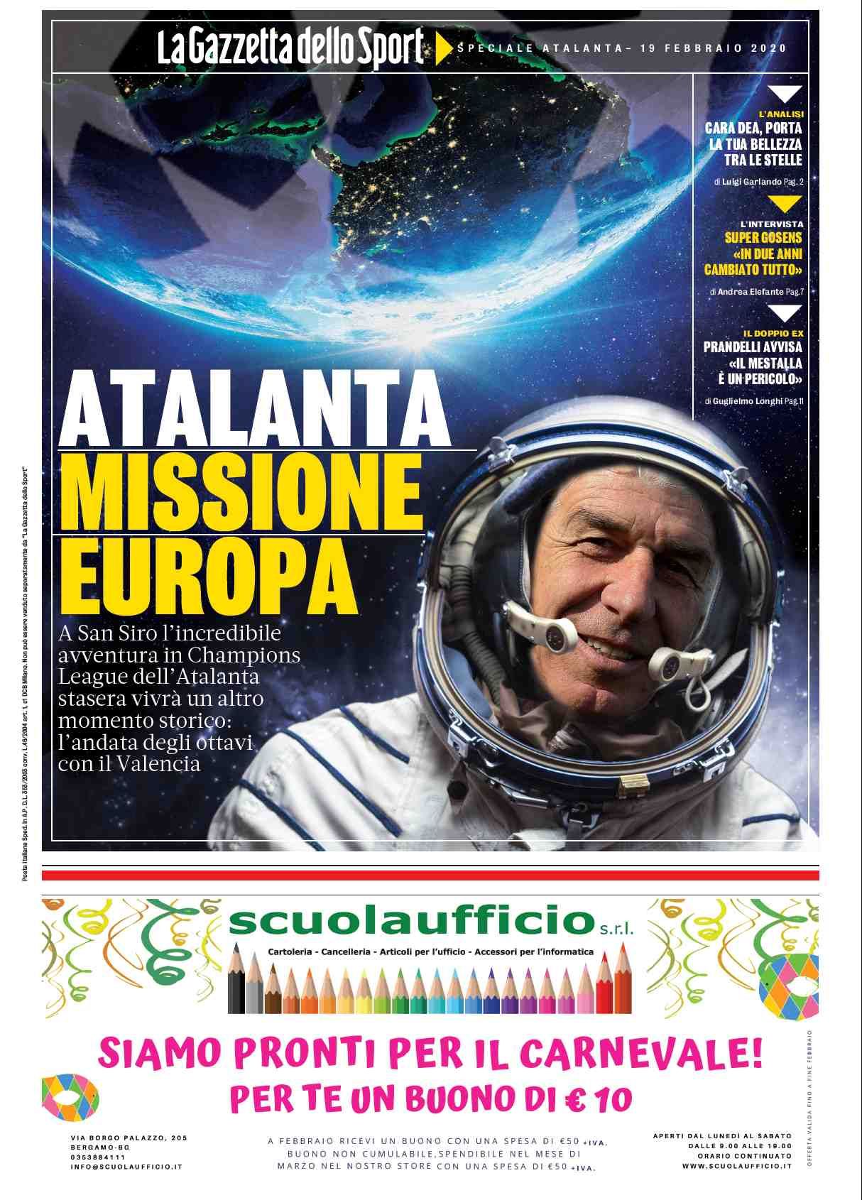 Gazzetta 19 Feb newspapers