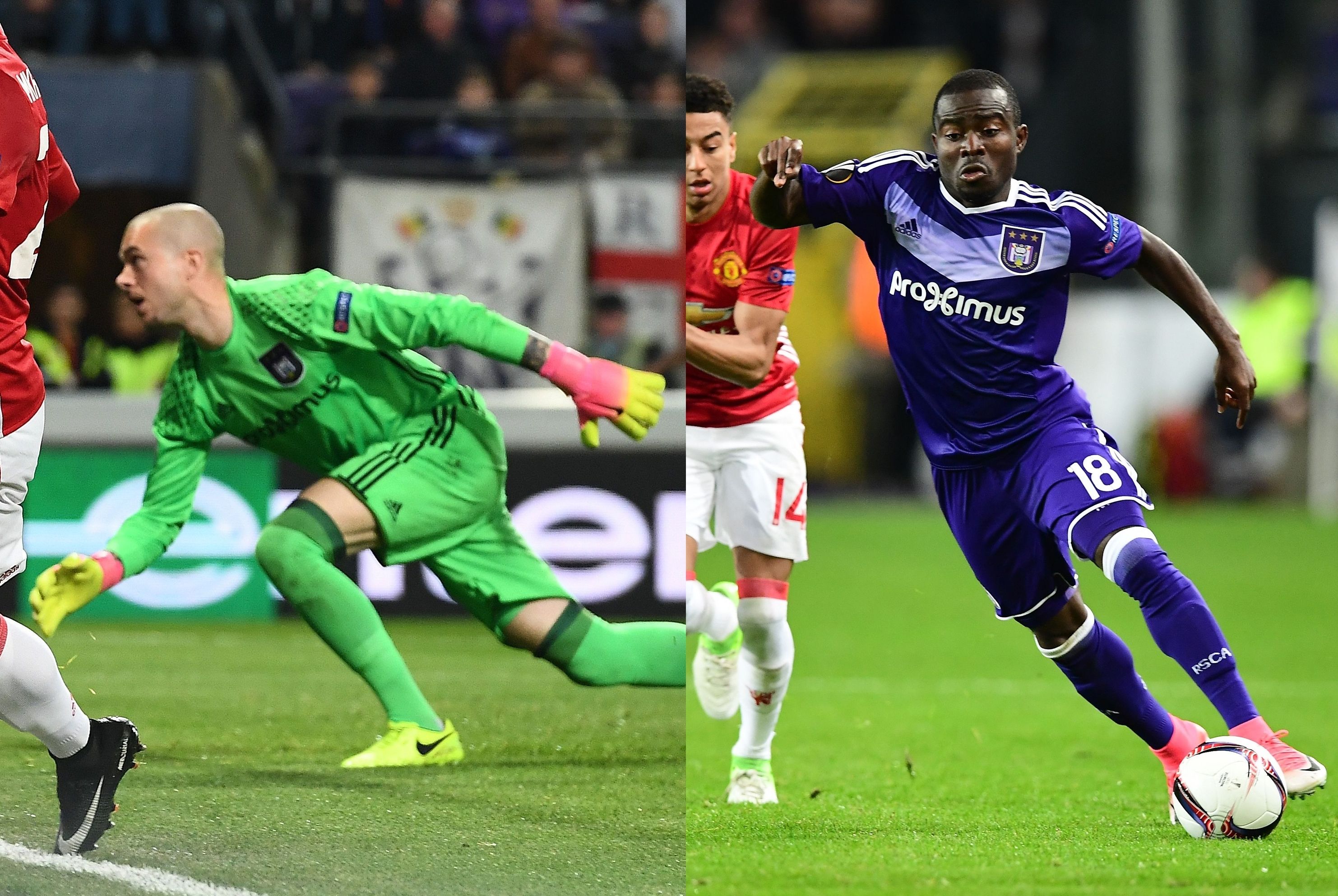 Rubén Martínez & Frank Acheampong - RSC Anderlecht v Manchester United