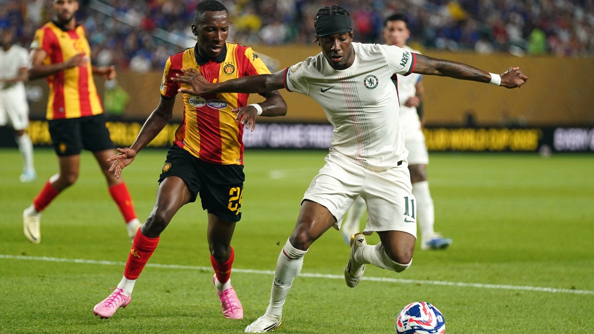 Elias Mokwana and Noni Madueke, Esperance vs Chelsea