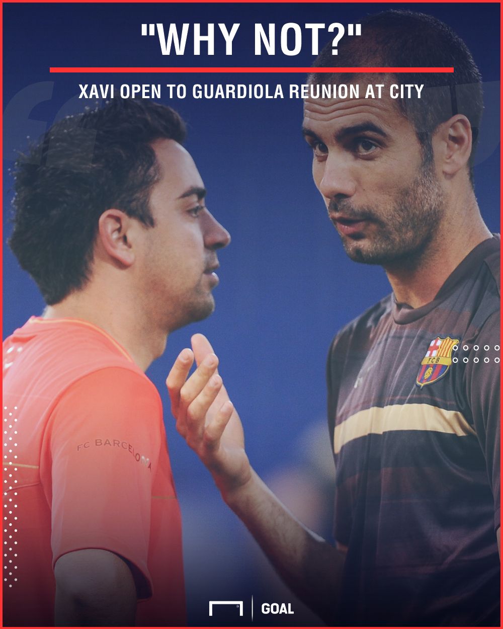Xavi Pep Guardiola Manchester City reunion