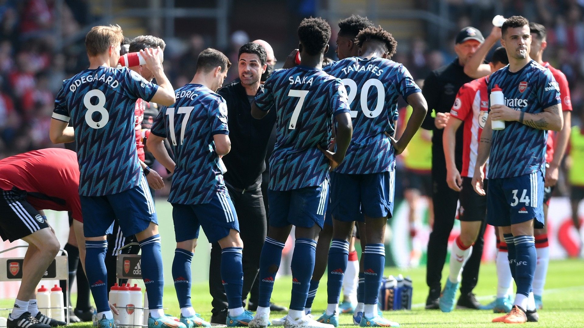 Mikel Arteta Southampton vs Arsenal Premier League 2021-22