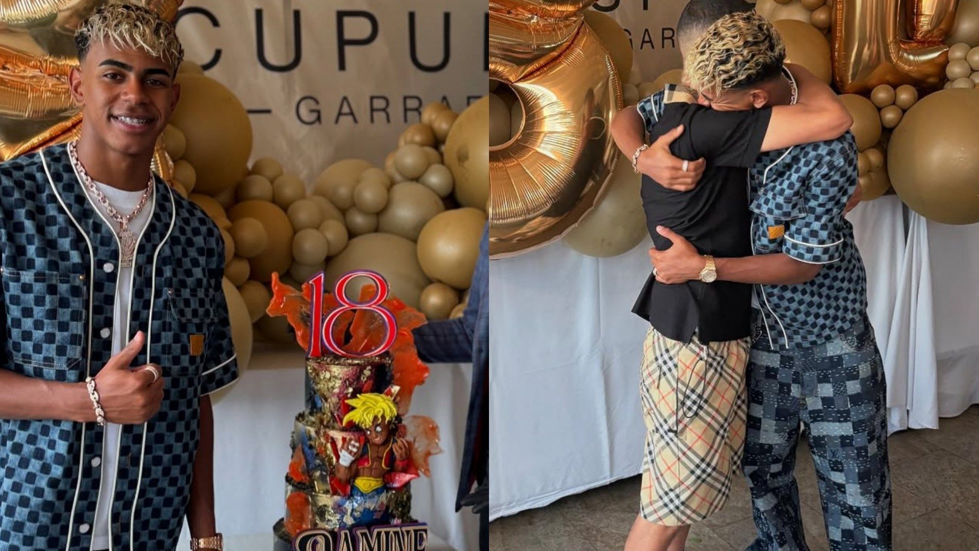 Lamine Yamal handed impressive 18th birthday cake as Barcelona wonderkid begins celebrations with family party ahead of big bash in Ibiza | Goal.com UK