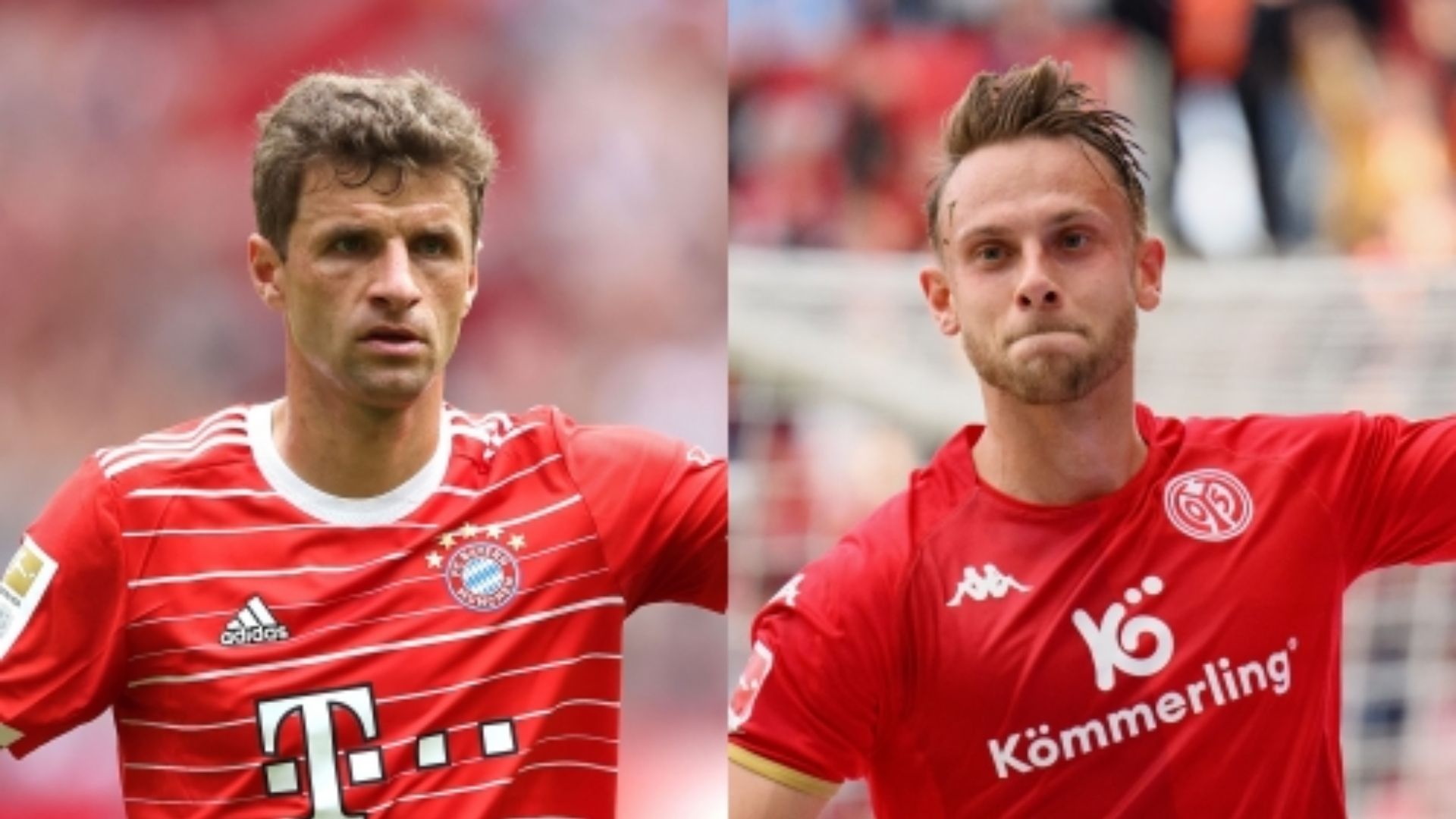 Thomas Müller of Bayern Marcus Ingvartsen Mainz