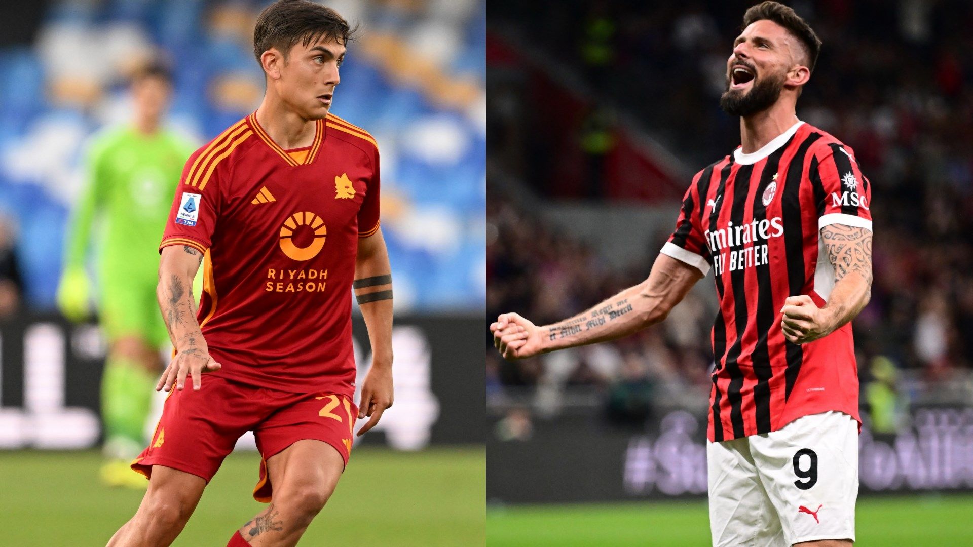 Dybala Giroud Roma Milan