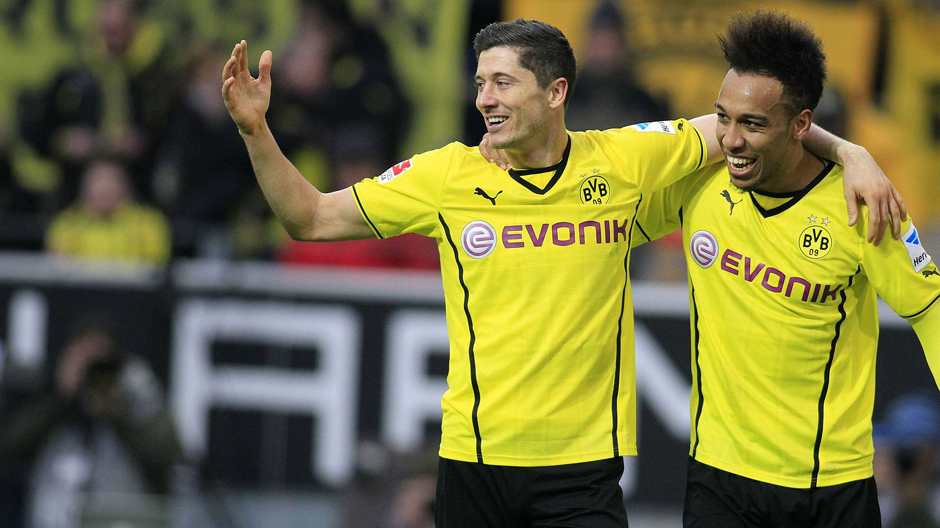ONLY GERMANY Robert Lewandowski Pierre Emerick Aubameyang Dortmund 03012014