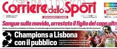 newspapers 8 June embed only Corriere