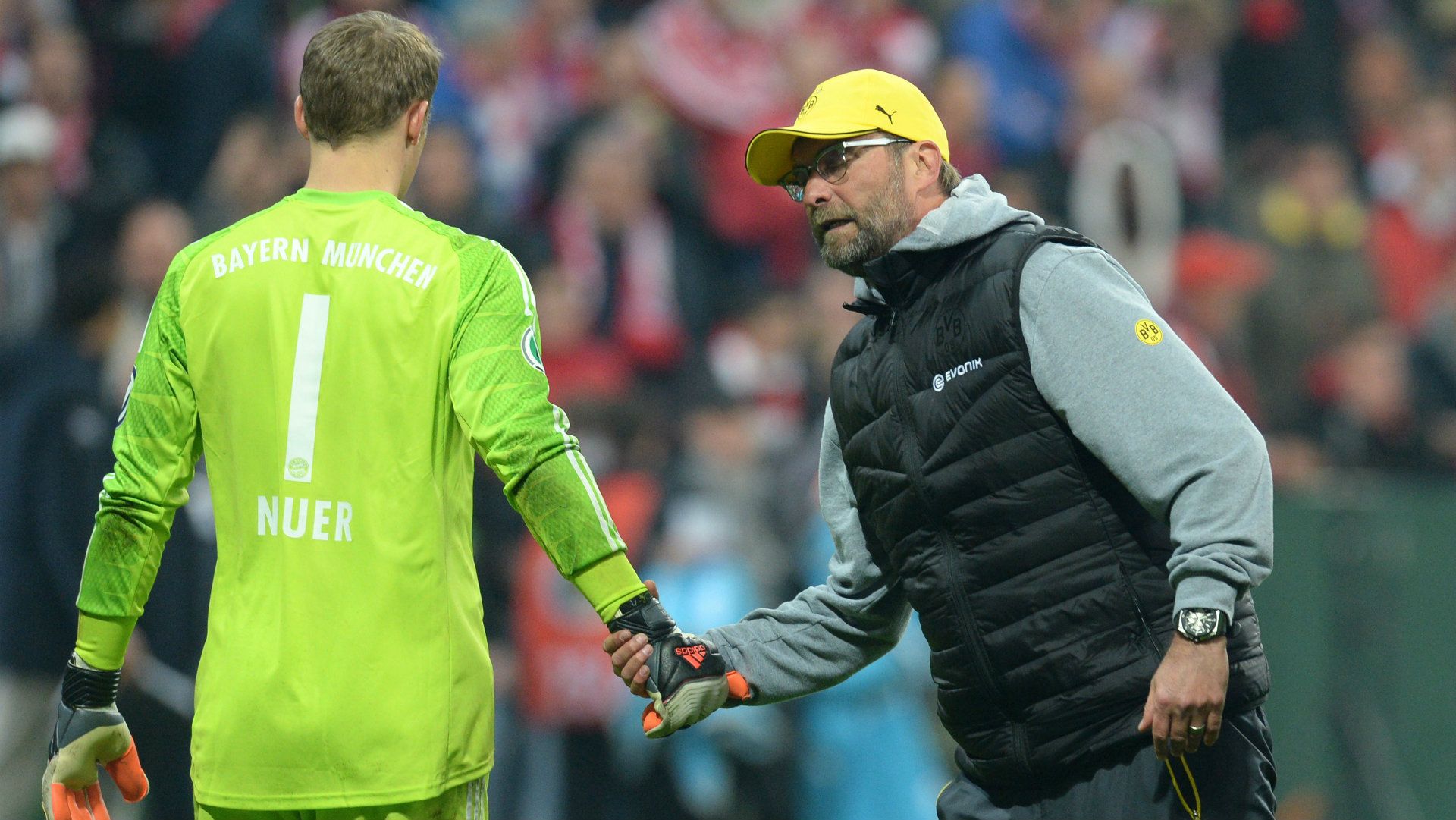 Jurgen Klopp Manuel Neuer Borussia Dortmund Bayern Munich 2015