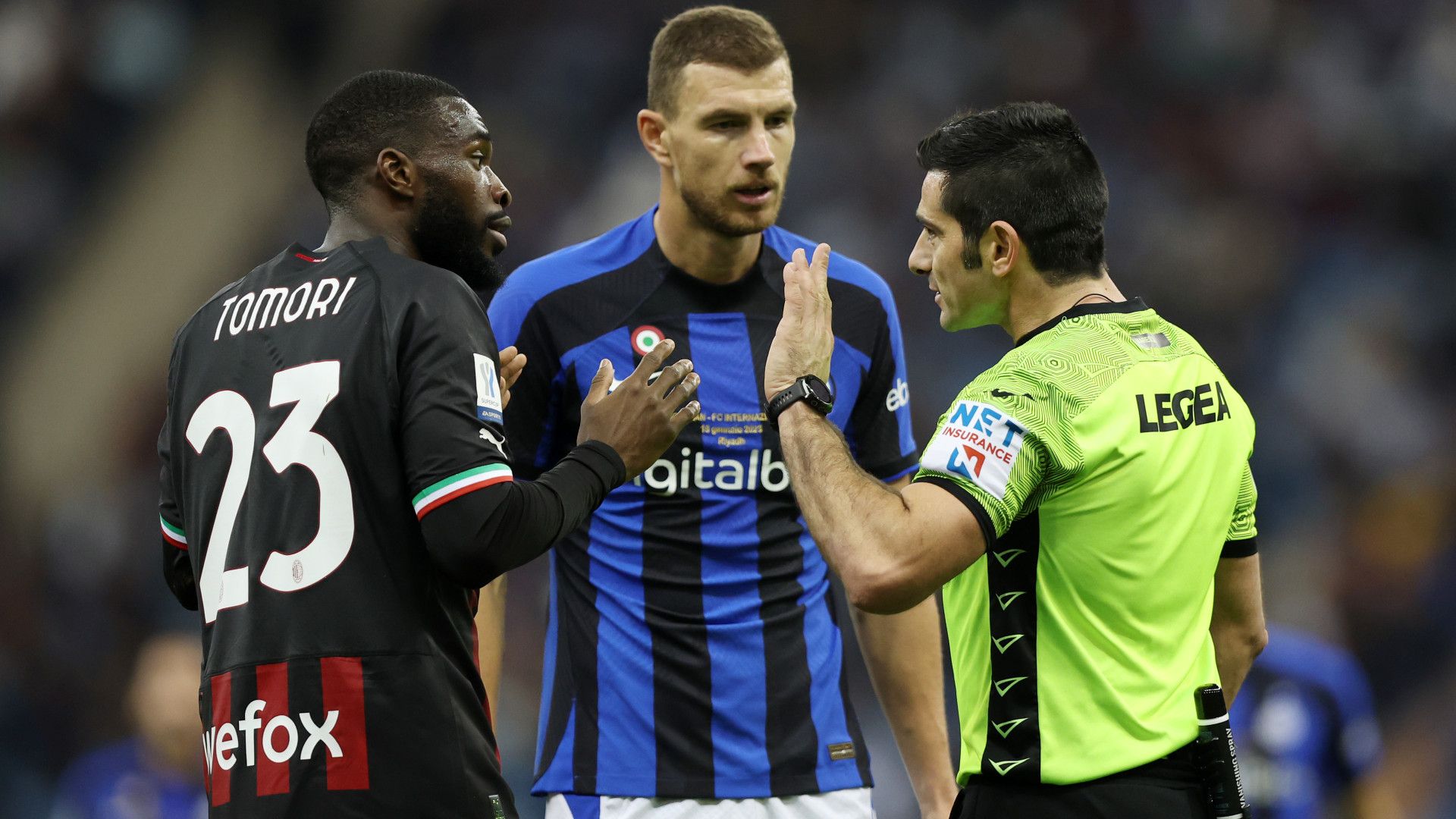 Dzeko Tomori Milan Inter Supercup