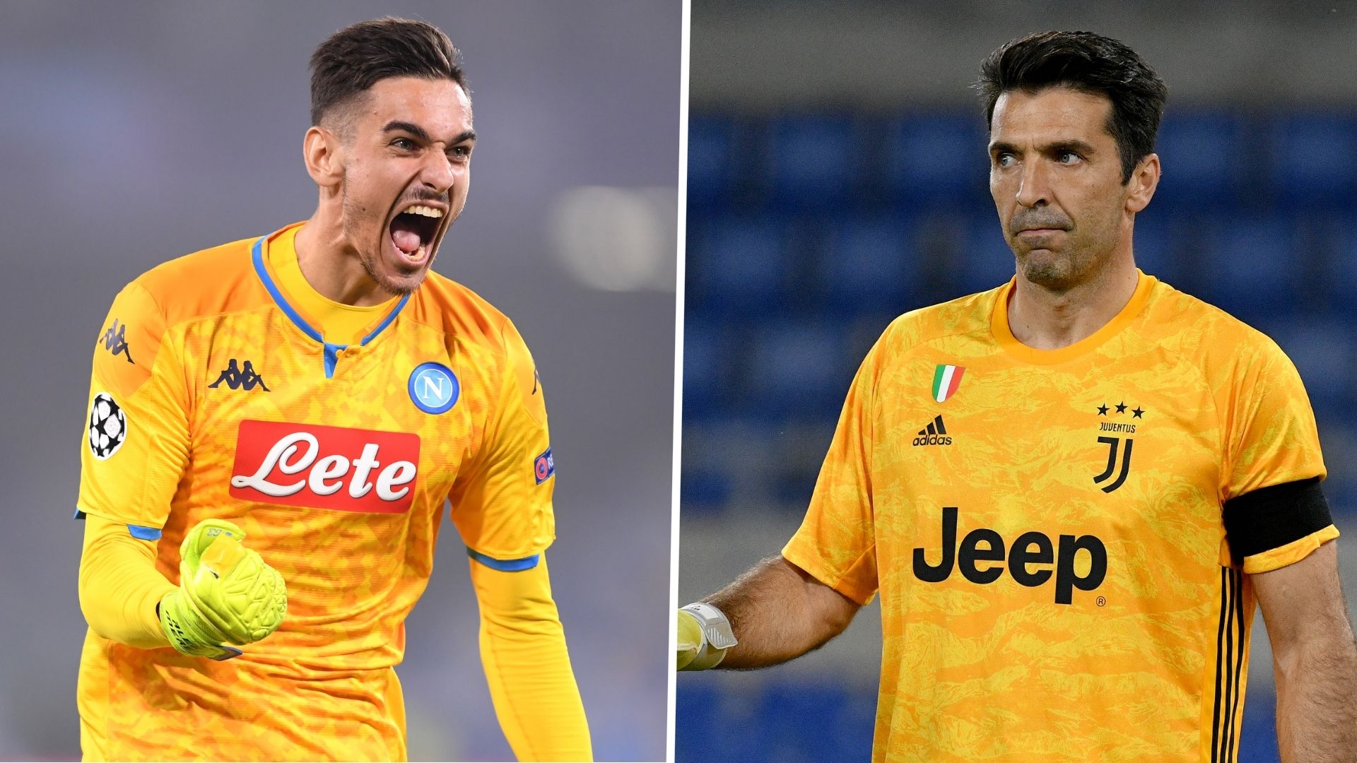 Alex Meret Gigi Buffon Napoli Juventus GFX