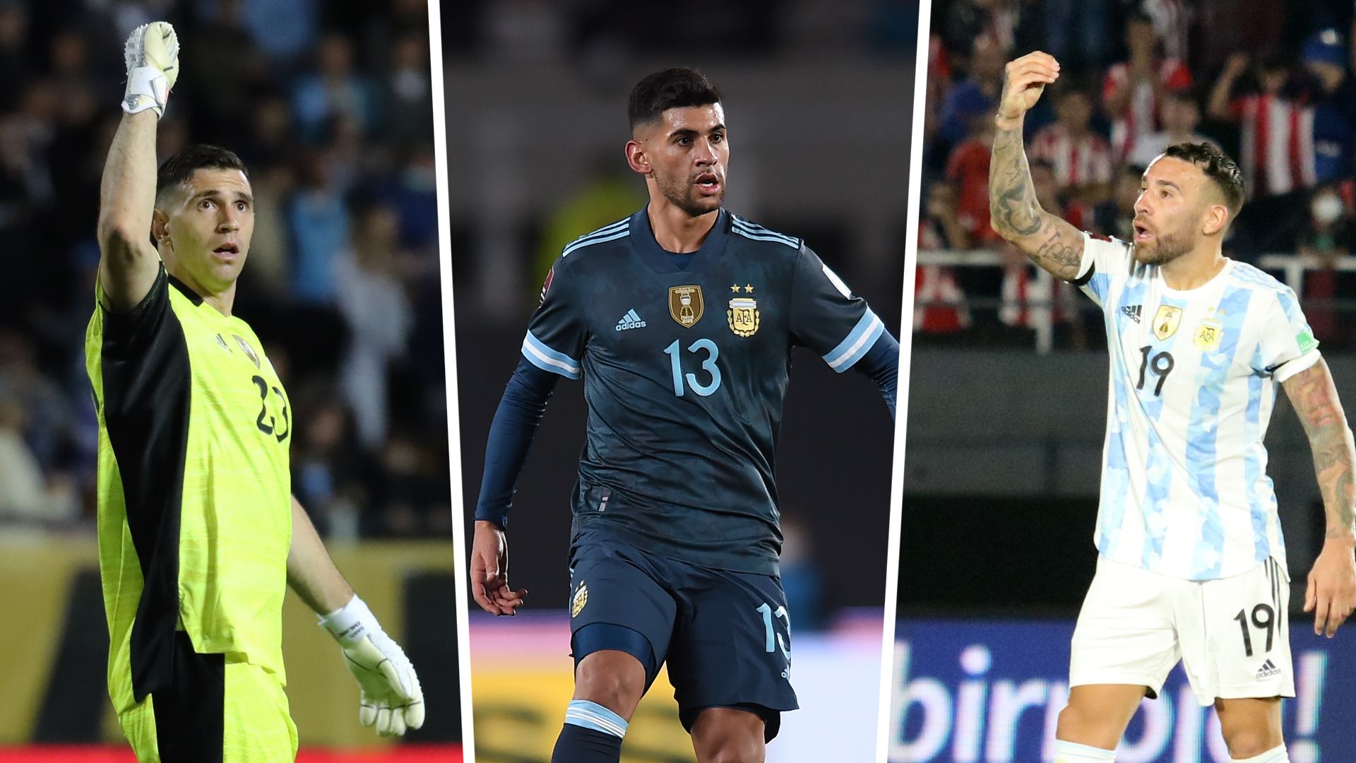 Emiliano Martinez Cristian Romero Nicolas Otamendi Argentina 