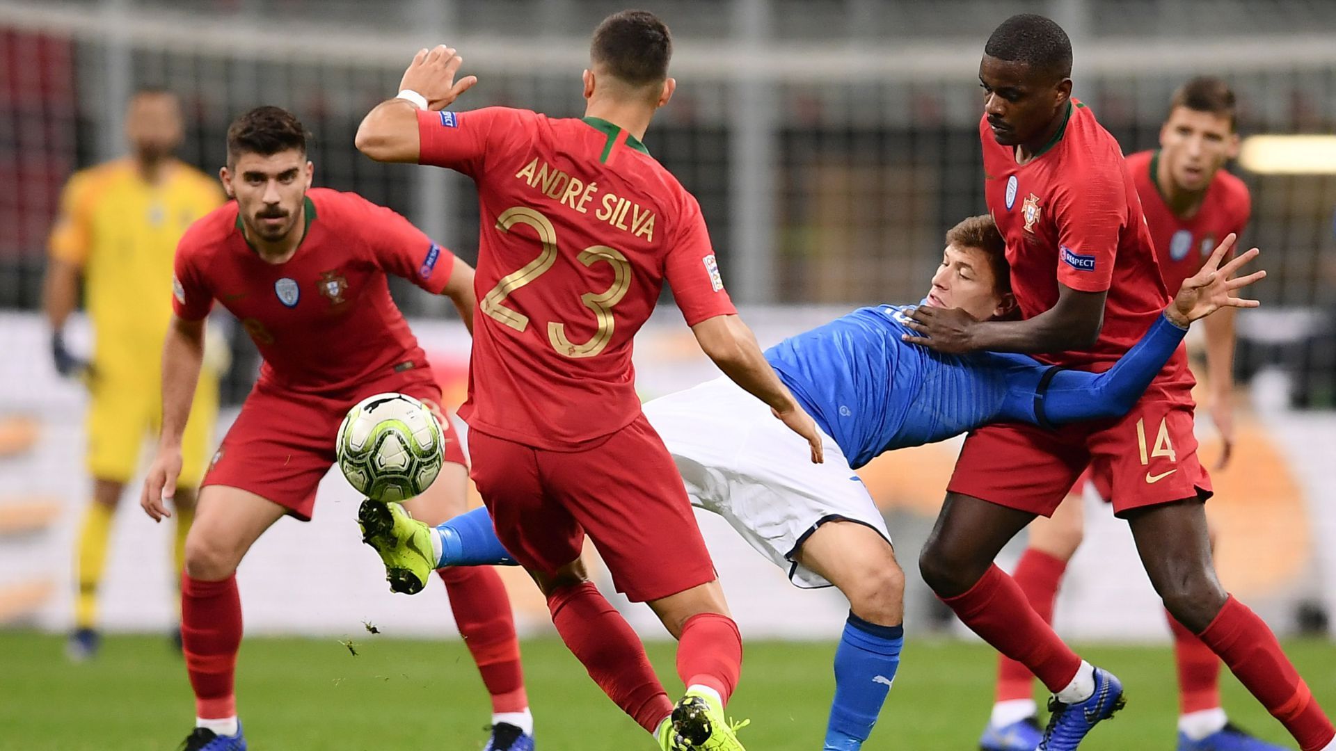 Nicolò Barella Andrè Silva Italy Portugal
