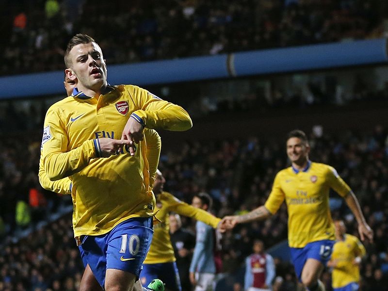 Jack Wilshere Aston Villa v Arsenal - English Premier League 01132014