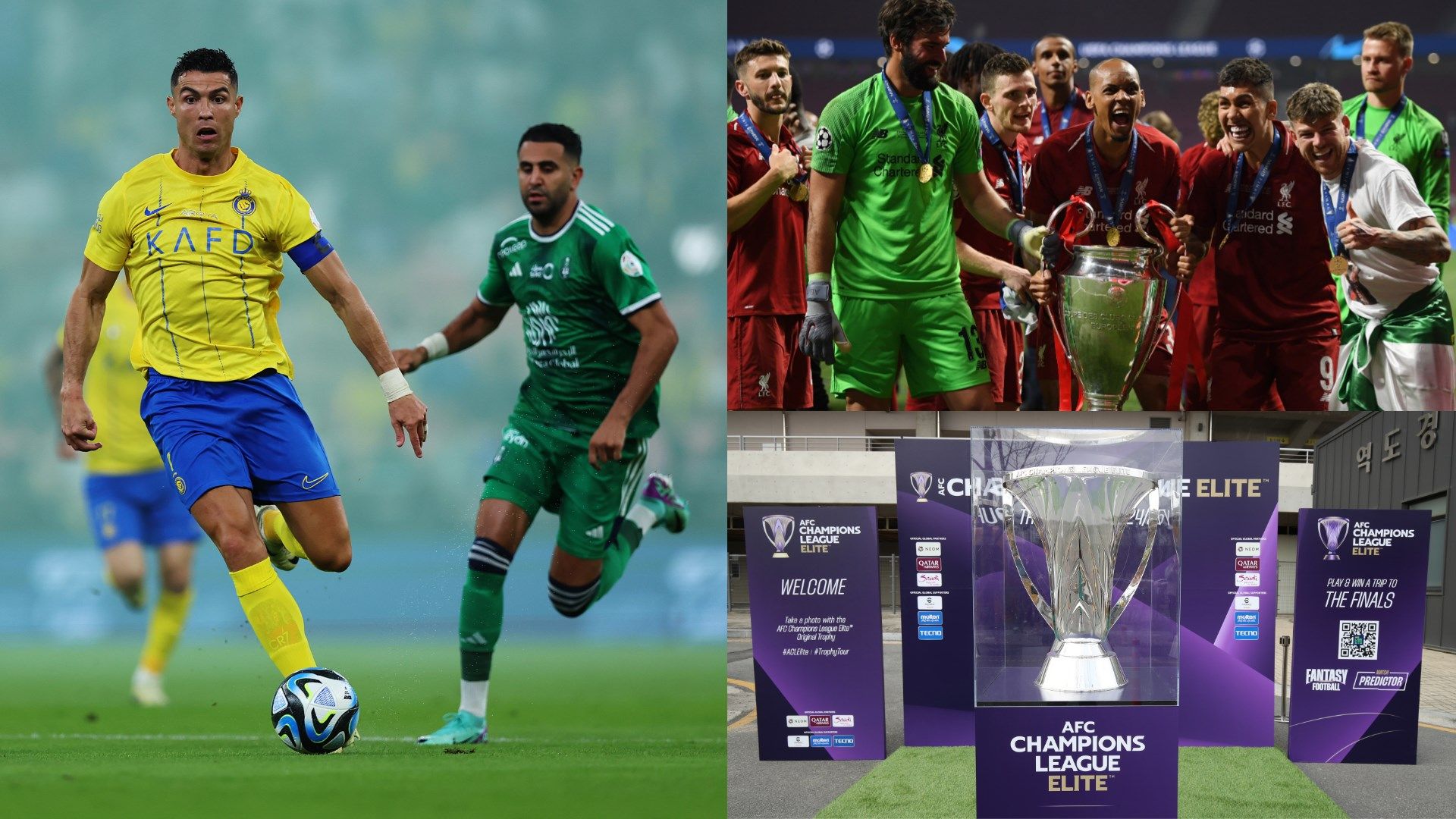 Cristiano Ronaldo Riyad Mahrez Firmino Nassr Ahli AFC Champions league