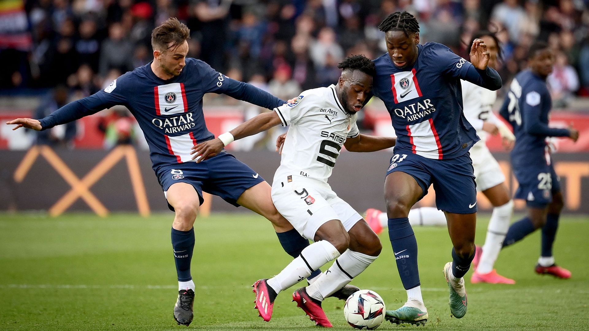 Fabian Ruiz El Chadaille Bitshiabu Paris Saint-Germain Rennes Ligue 1 2022-23
