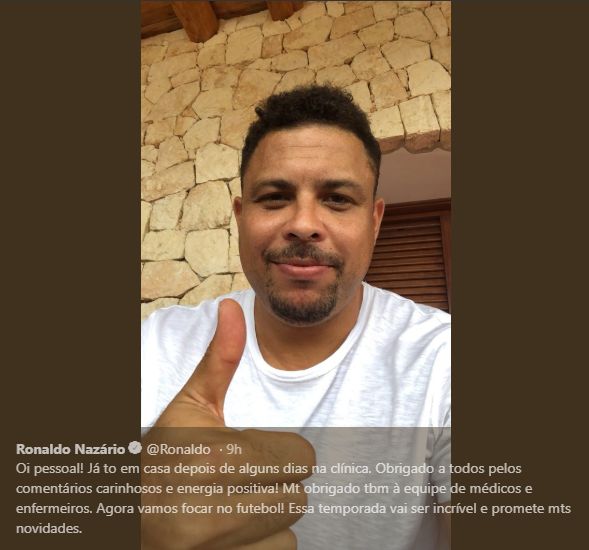 Ronaldo Nazario Tweet