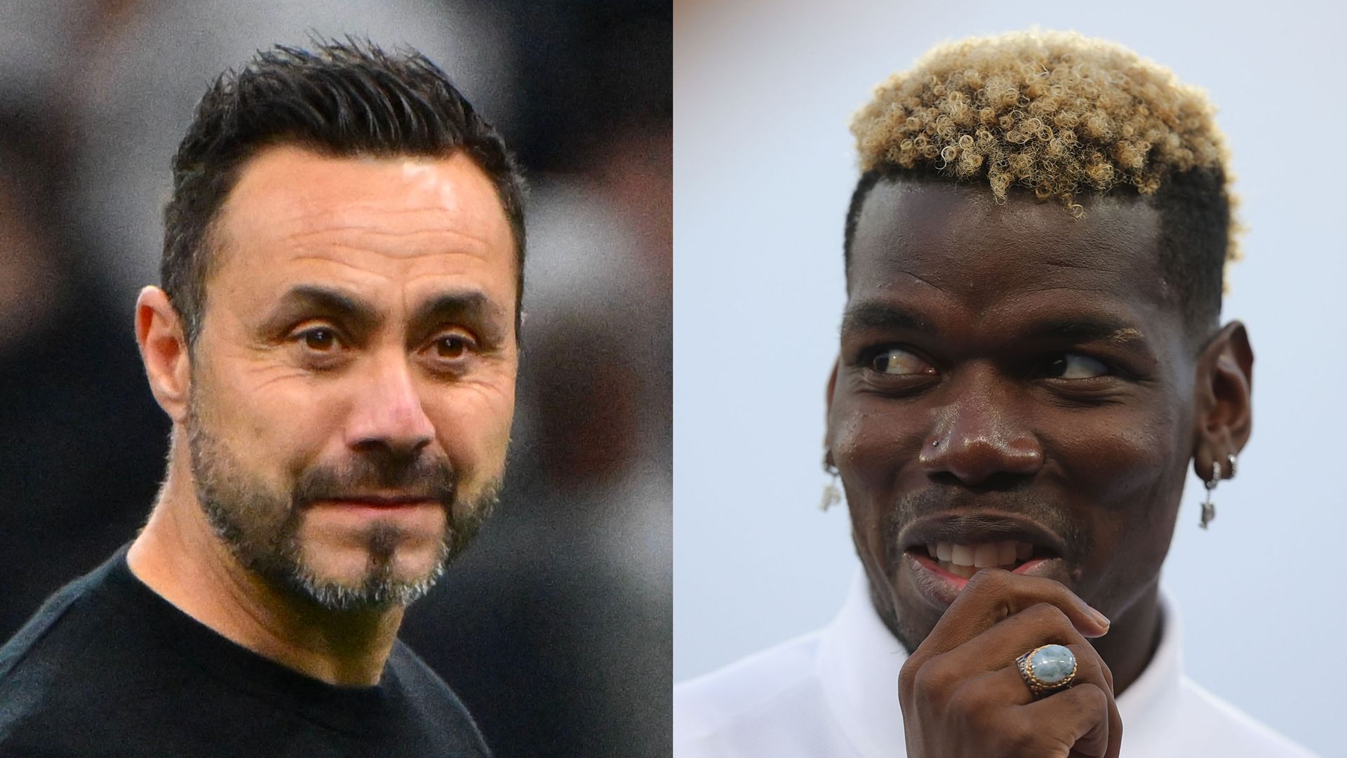 GFX Roberto De Zerbi Paul Pogba