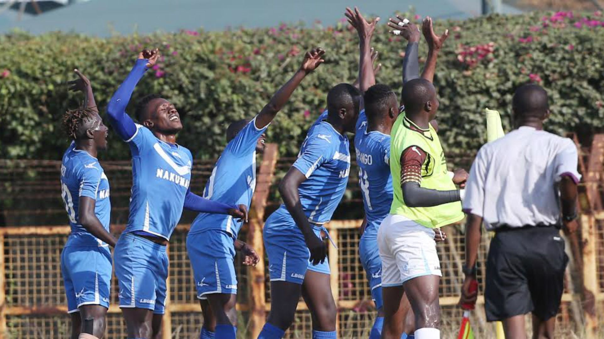 Nakumatt FC celebrate v Nzoia Sugar