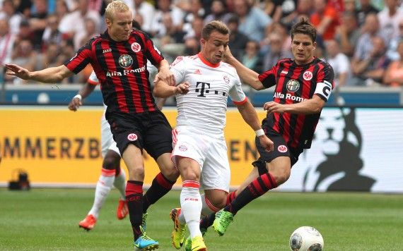 Germany: Eintracht Frankfurt - Bayern Munich, Sebastian Rode, Xherdan Shaqiri, Pirmin Schwegler
