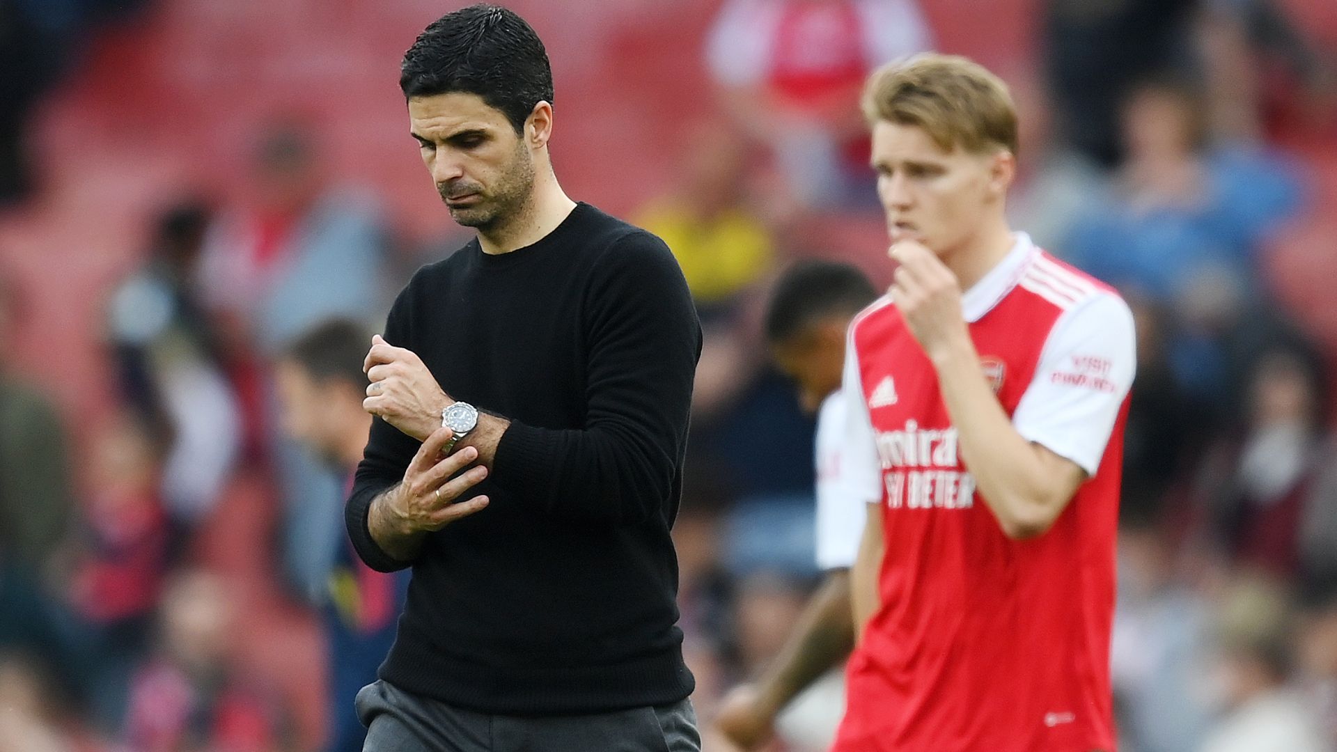 Arteta, en un partido con el Arsenal