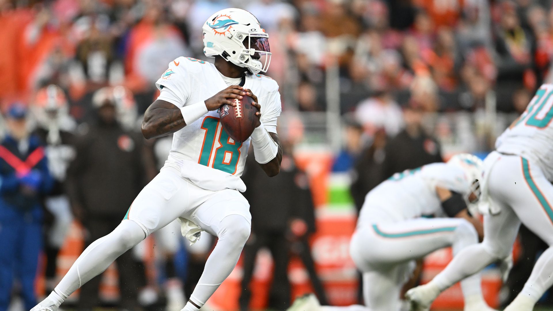 Miami Dolphins QB Tyler Huntley vs Cleveland Brown