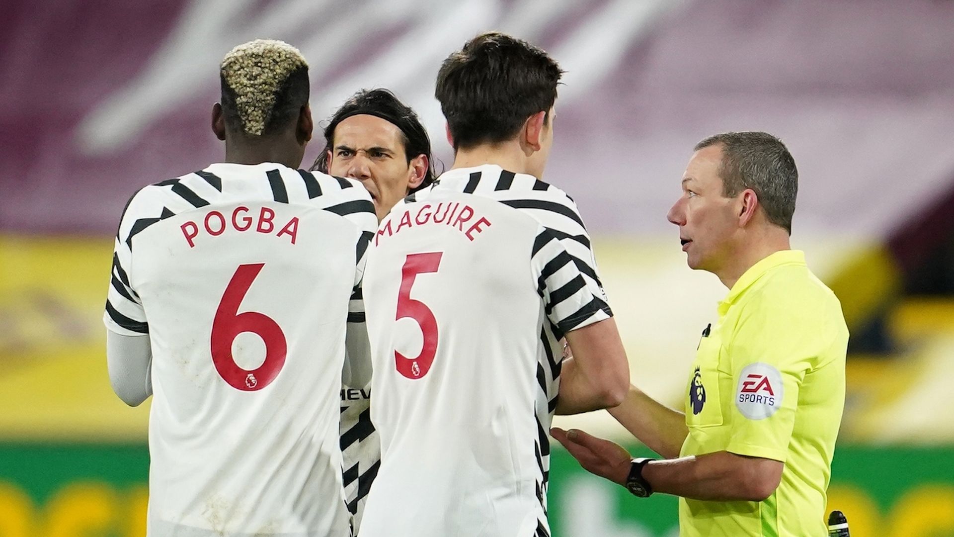 Los jugadores del Manchester United frente al Burnley