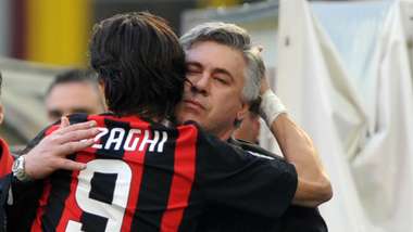 Filippo Inzaghi Carlo Ancelotti AC Milan