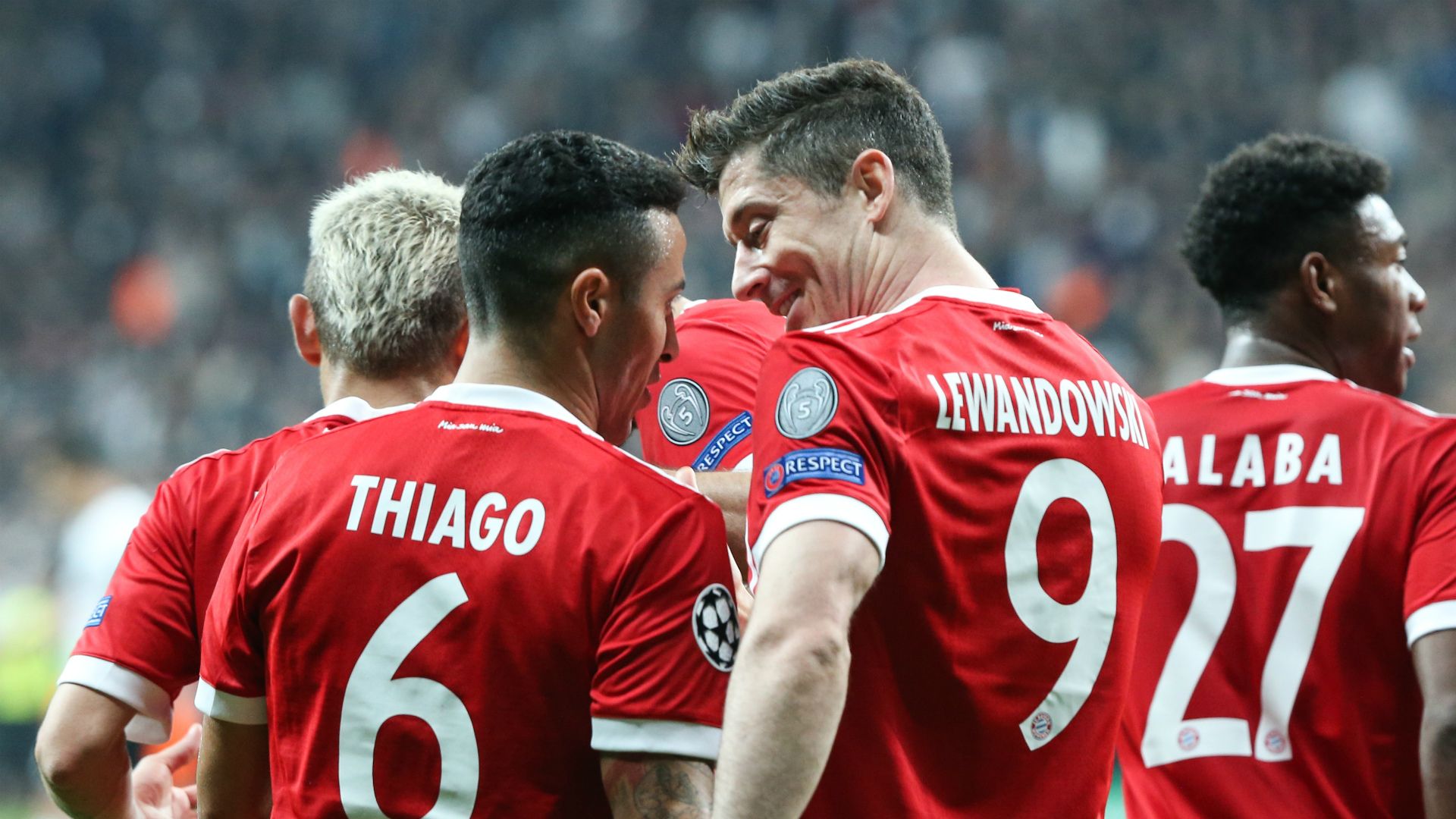 Thiago Alcantara Robert Lewandowski Bayern Munich UCL 03142018
