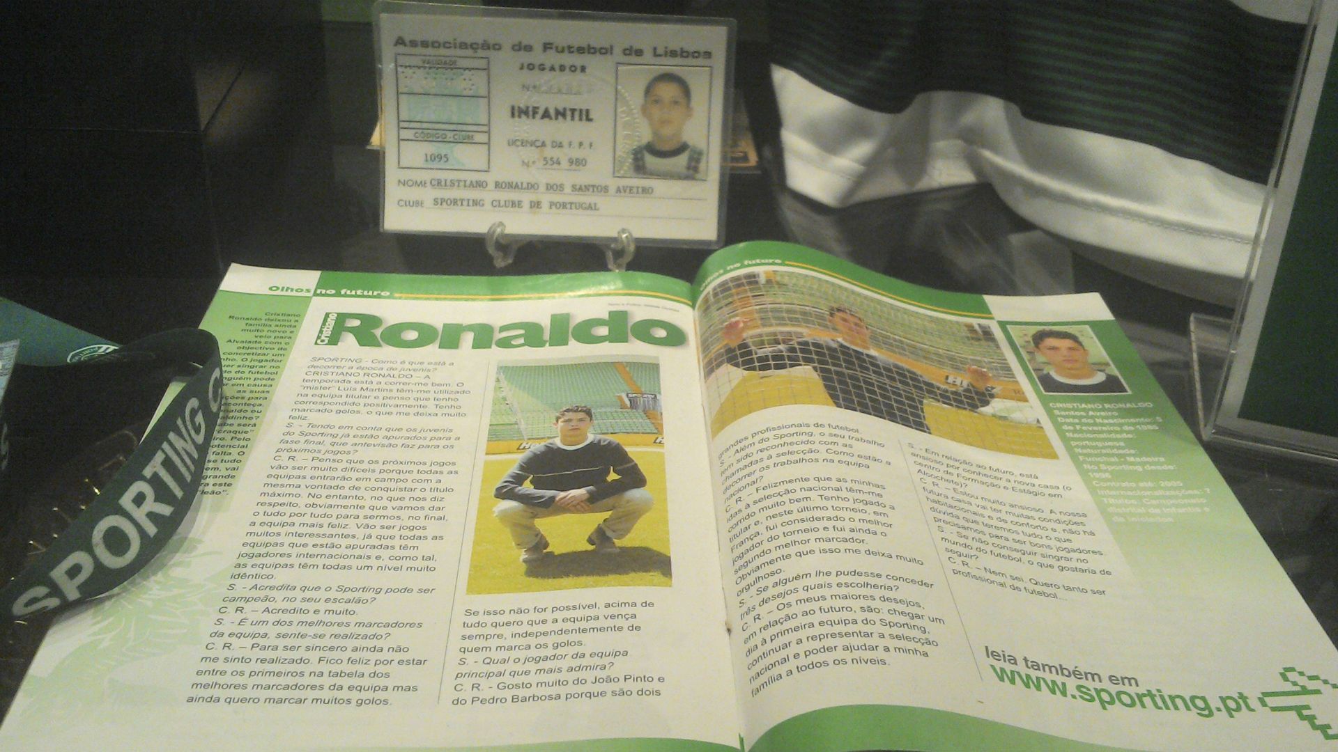 Cristiano Ronaldo museu Sporting 21 11 2016