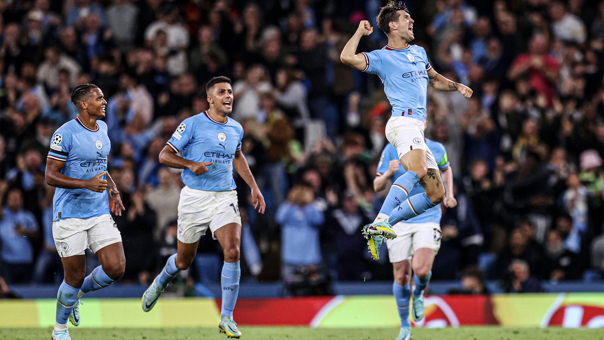 Manchester City celebrate Dortmund 2022-23