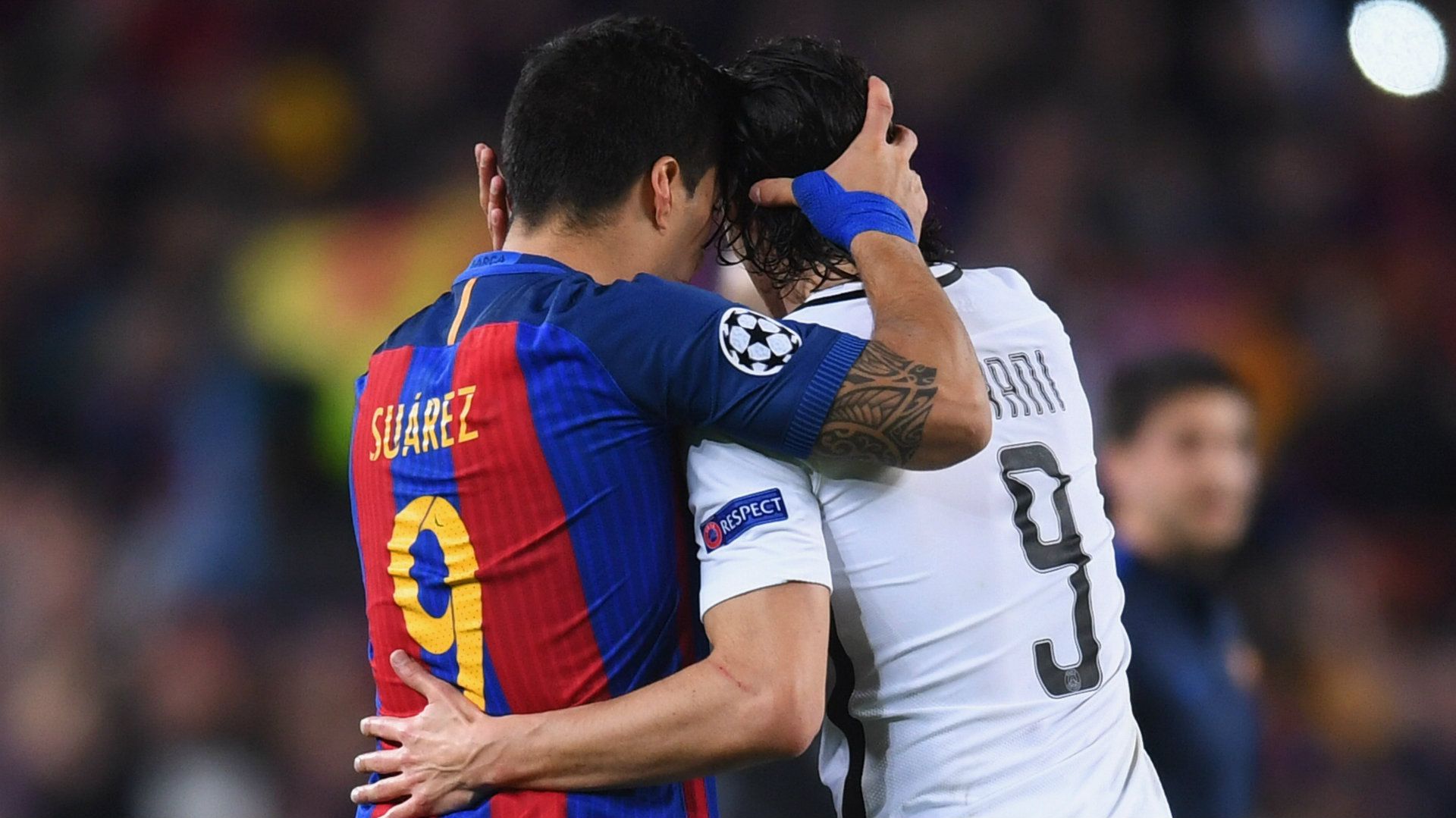 Barcelona PSG Cavani Suarez