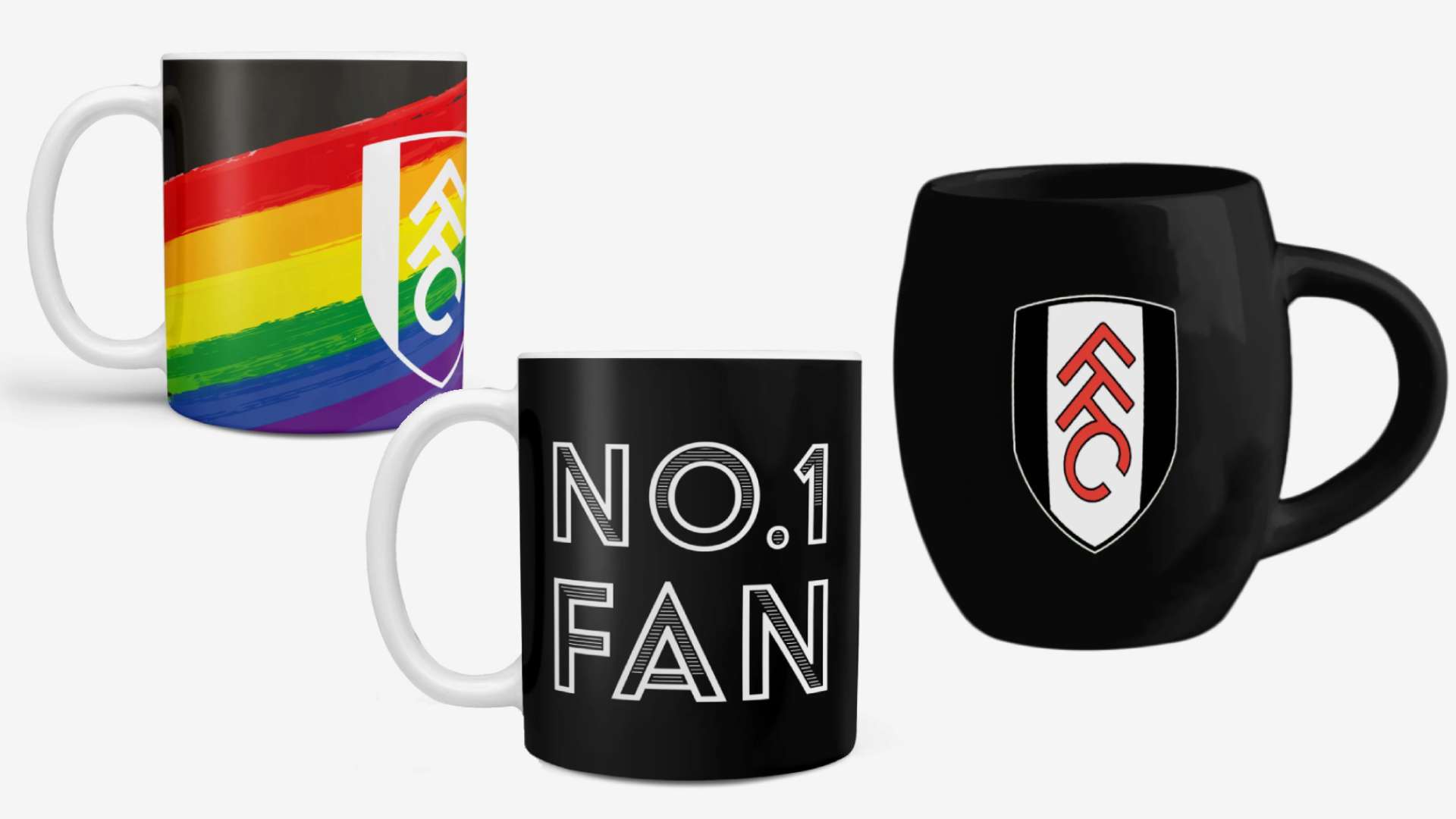 Fulham FC  rainbow / number one fan / tub mug