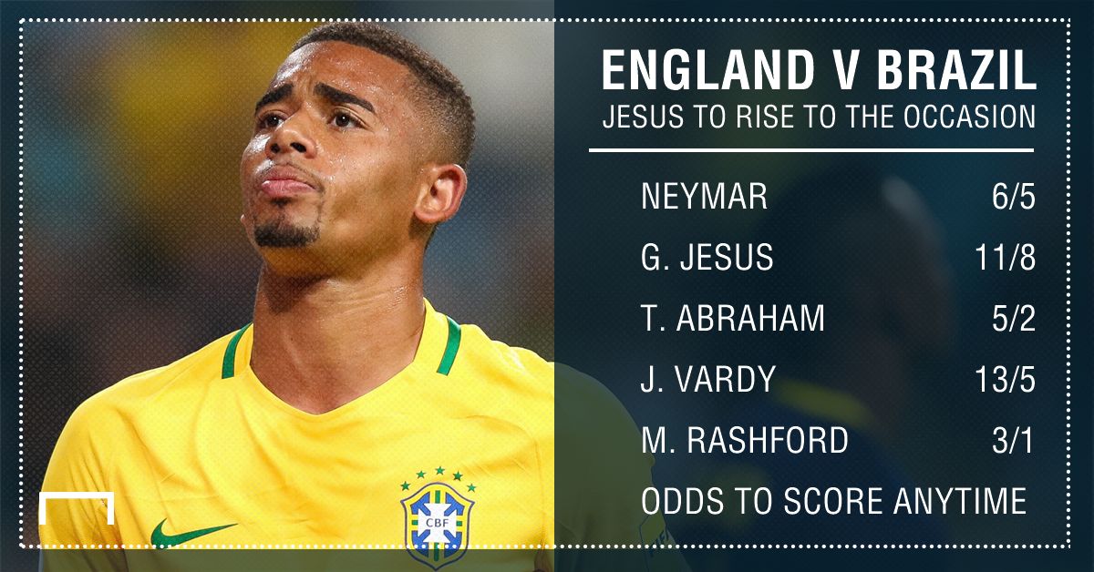 England Brazil goalscorer graphic