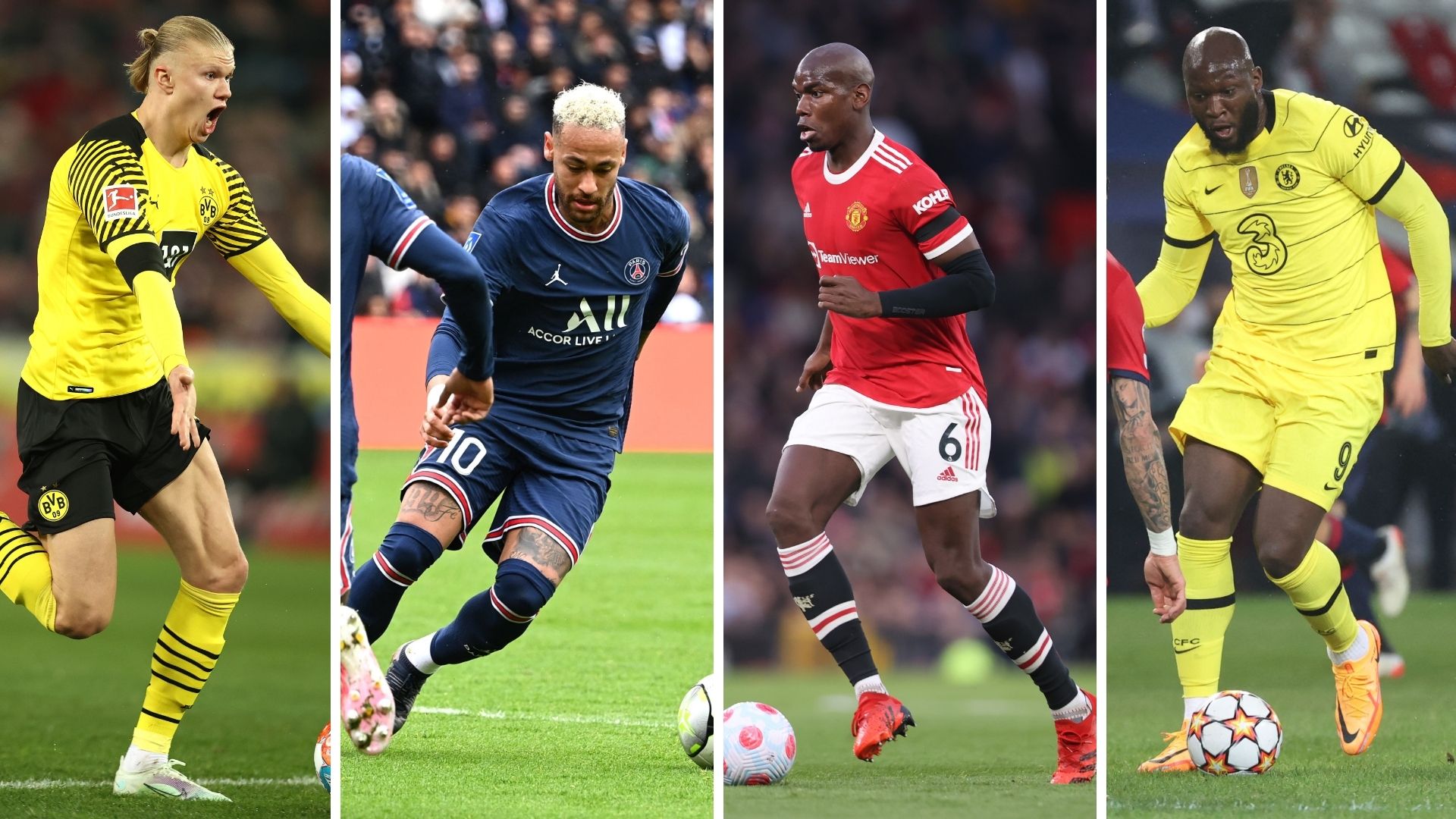 Haaland, Pogba, Lukaku, Neymar