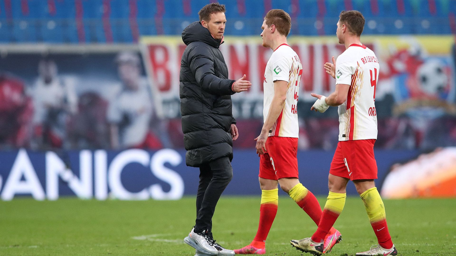Julian Nagelsmann Marcel Halstenberg Willi Orban RB Leipzig 14032021