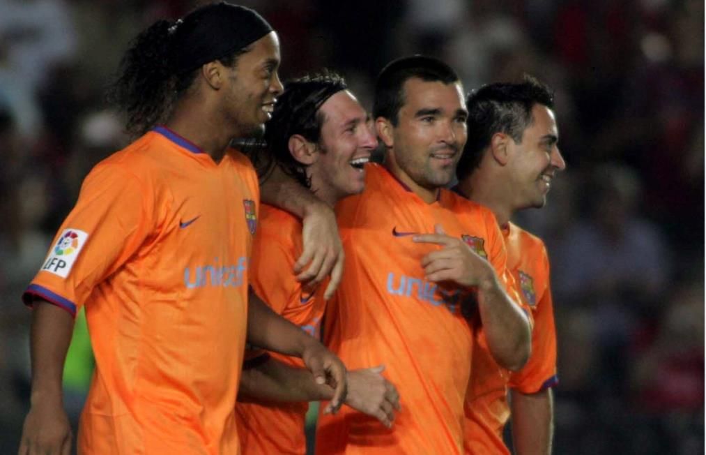 GER ONLY Xavi Messi Ronaldinho