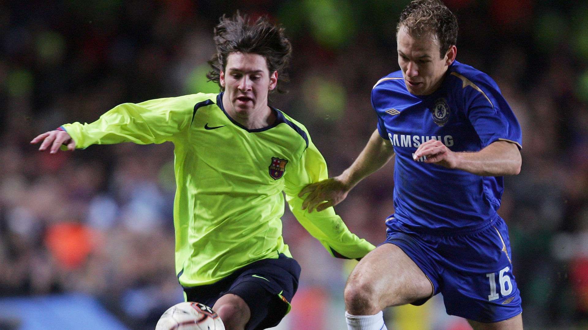 Lionel Messi Arjen Robben Chelsea Barcelona UEFA Champions League 2006