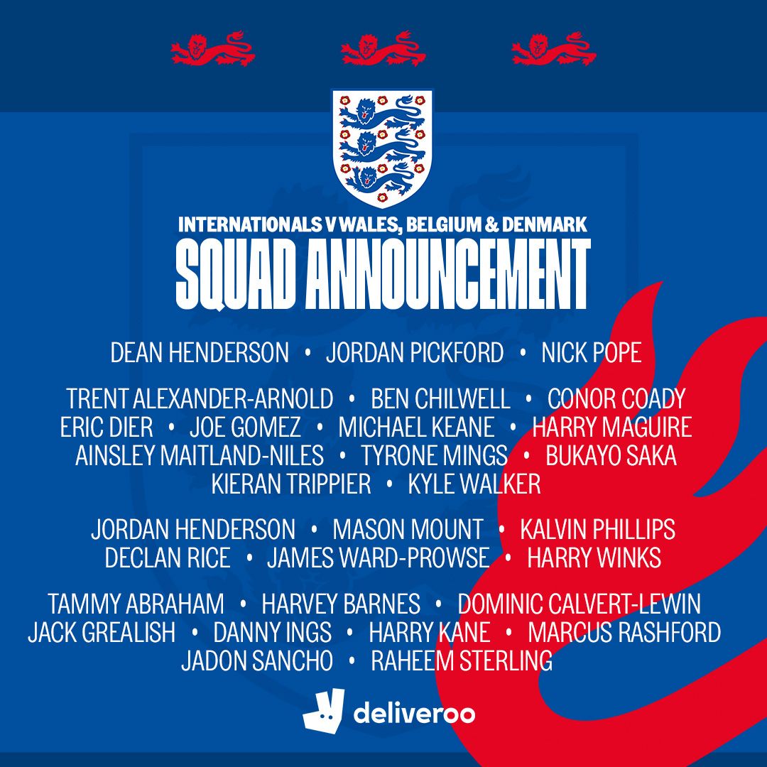 잉글랜드 10월 A매치 명단