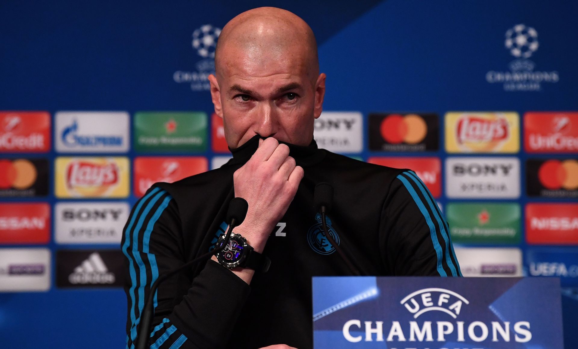 Zinedine Zidane PSG Real Madrid UEFA Champions League press conference