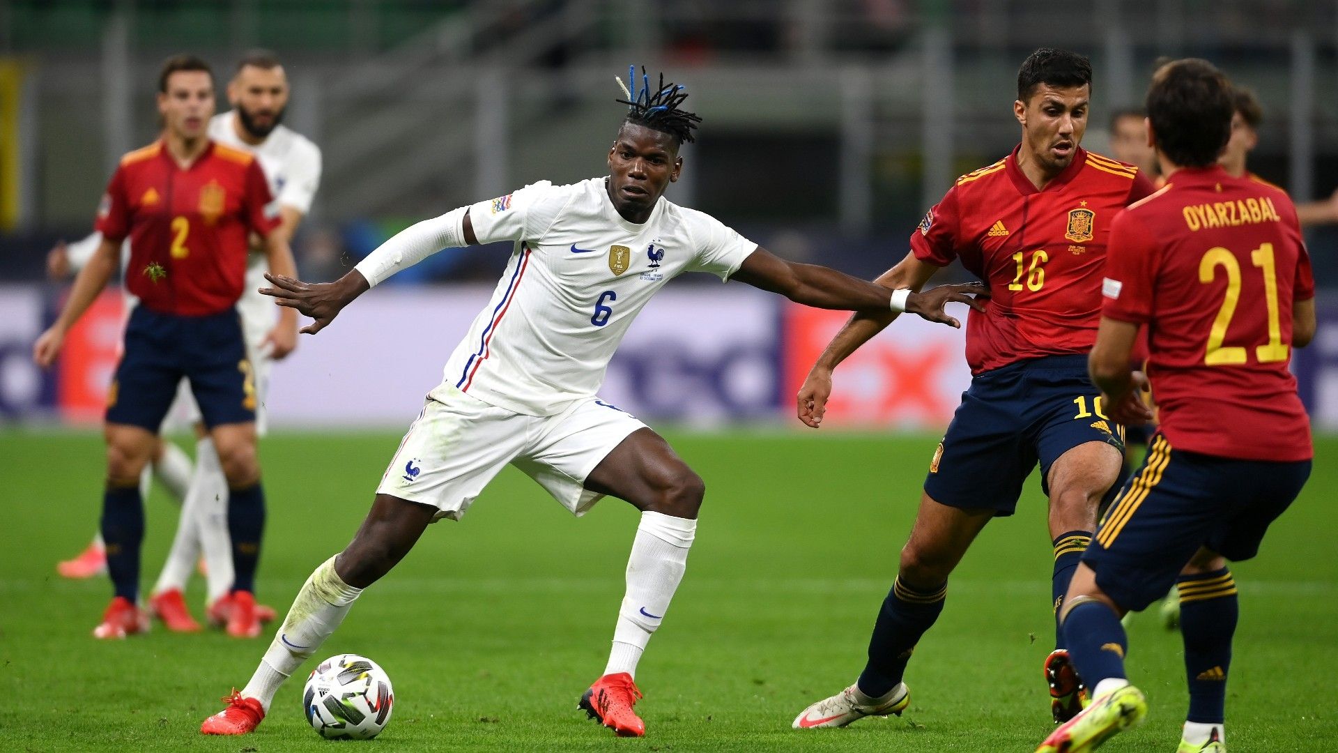 Paul Pogba Spain vs France Nations League final 2021