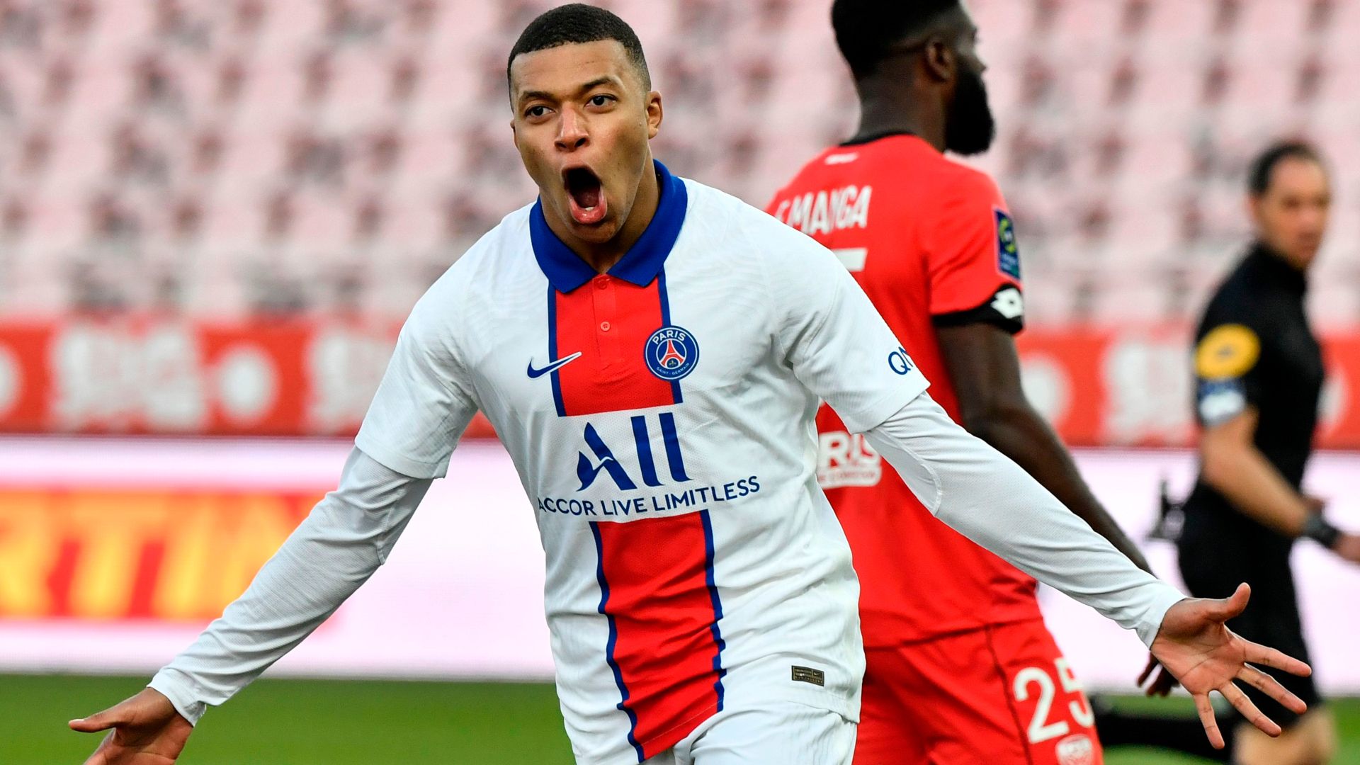 Kylian Mbappe Moise Kean Dijon PSG Ligue 1 27022021