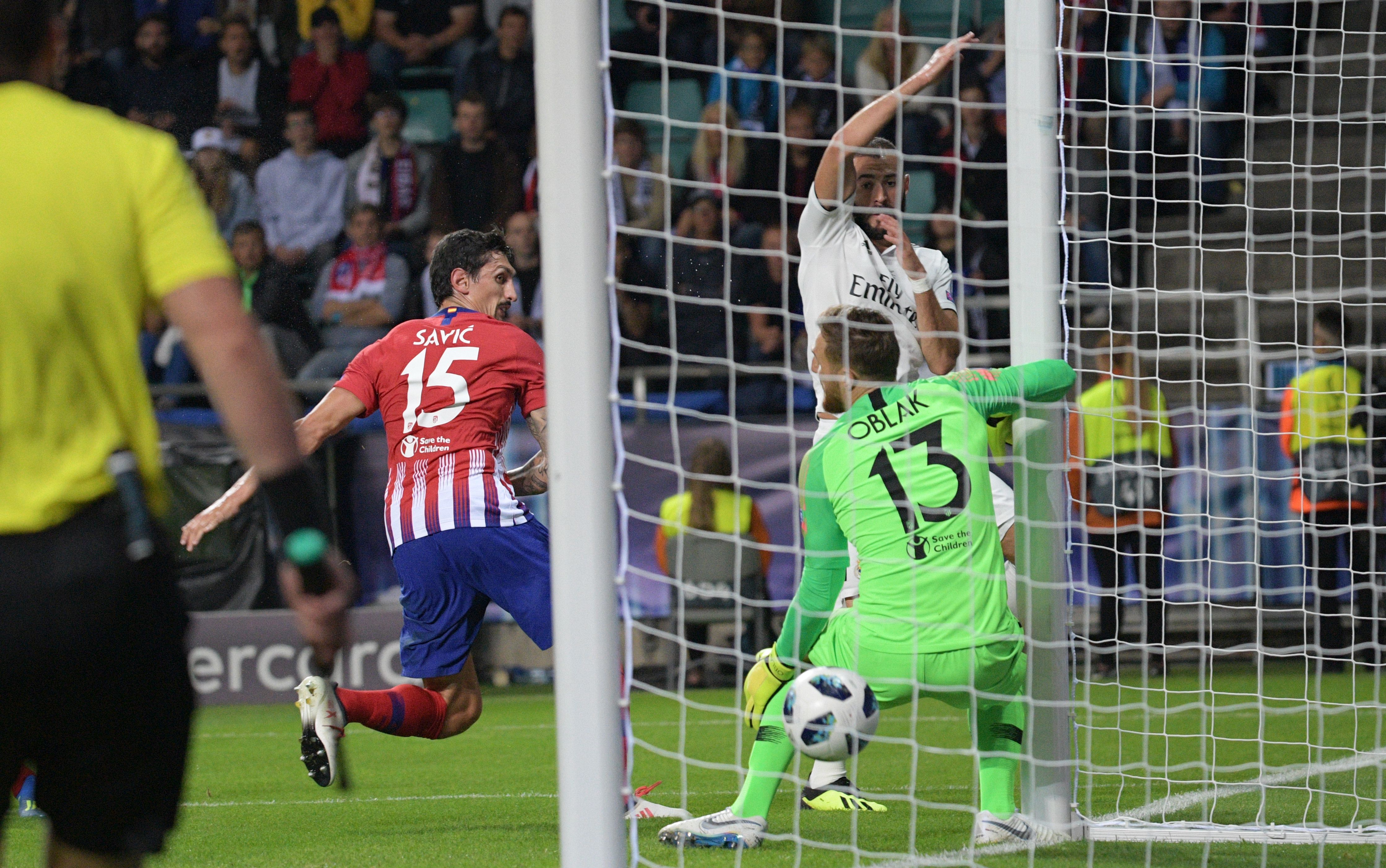 Karim Benzema goal Real Madrid Atletico Madrid UEFA Super Cup 2018