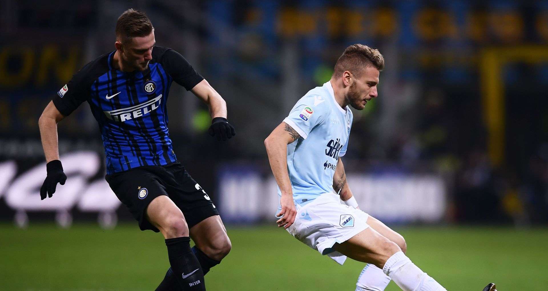 Milan Skriniar Ciro Immobile Inter Lazio Serie A