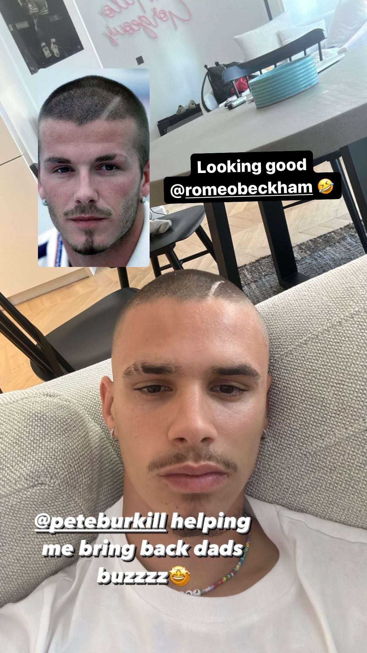 Romeo Beckham haircut