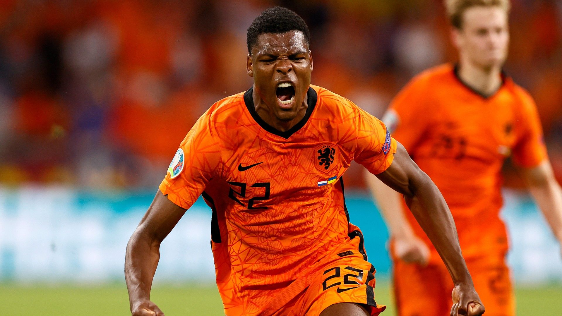 Denzel Dumfries Netherlands vs Ukraine Euro 2020